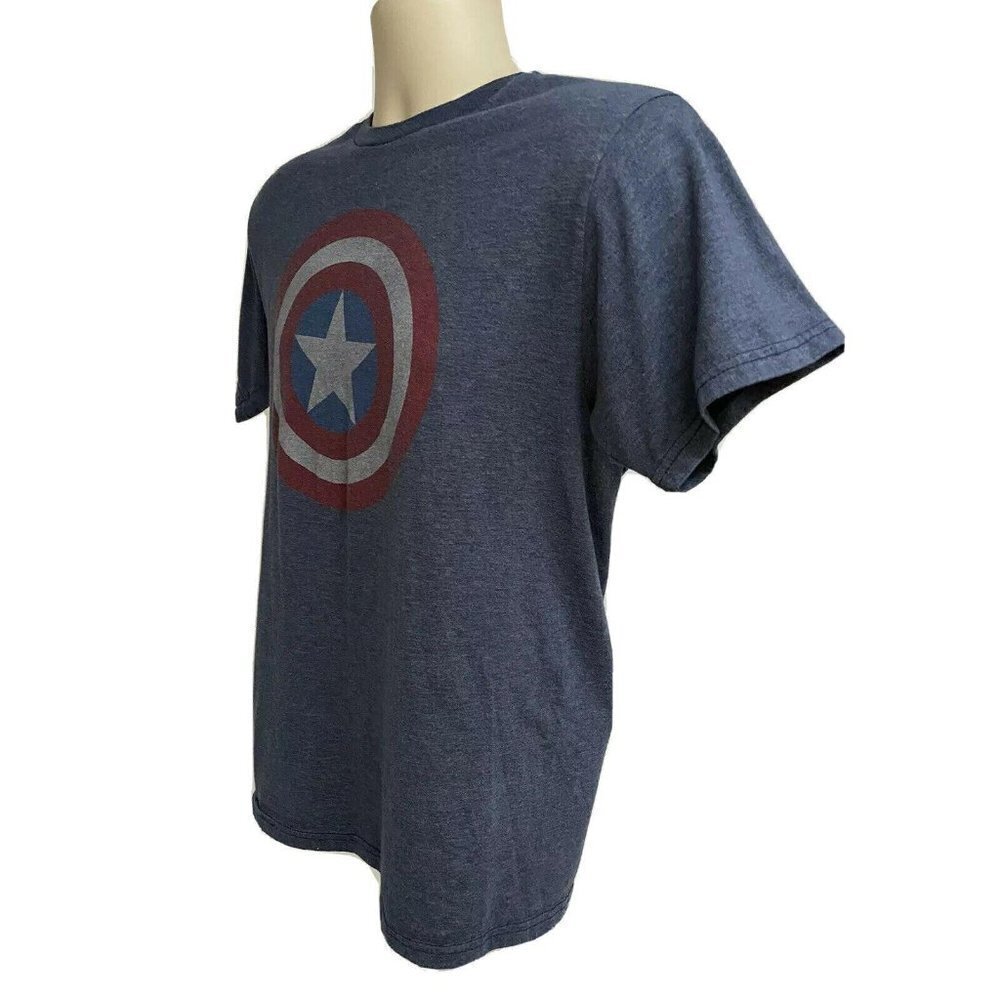 Marvel Comics Captain America Blue Graphic Tee M - Picture 3 of 5